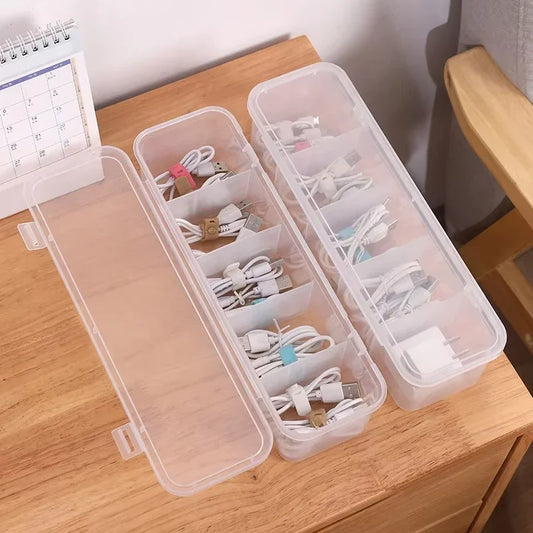 Mom's Transparent & dustproof cable boxes with lids for home and office