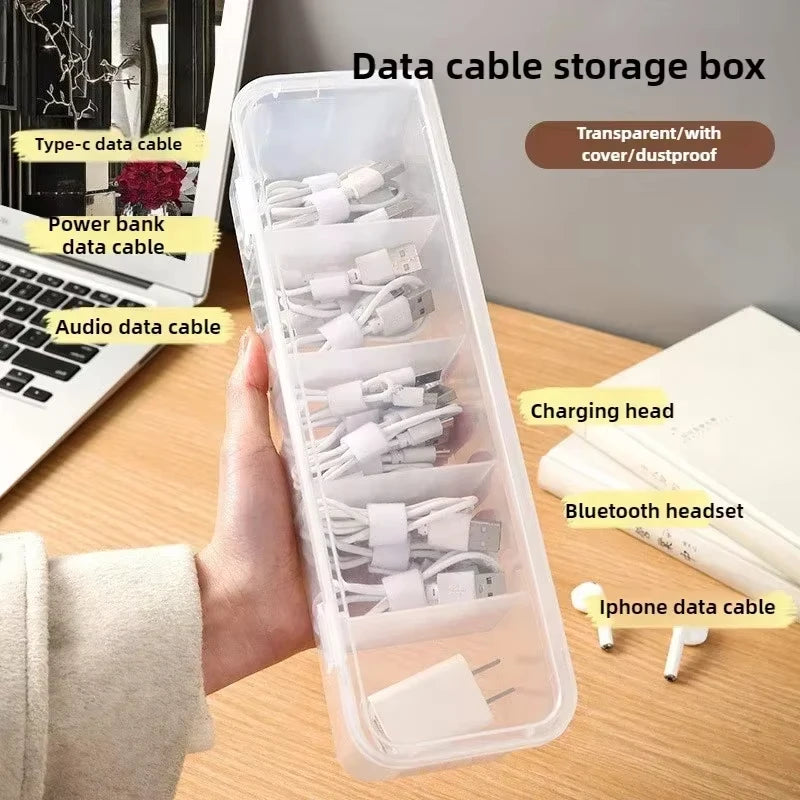 Mom's Transparent & dustproof cable boxes with lids for home and office