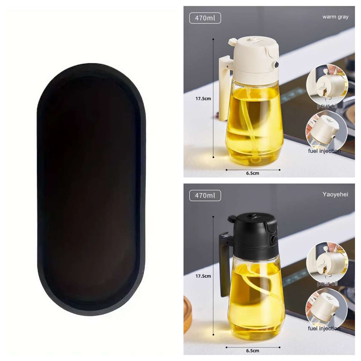Mom’s 2-in-1 Premium Glass Oil Sprayer & Dispenser Bottle