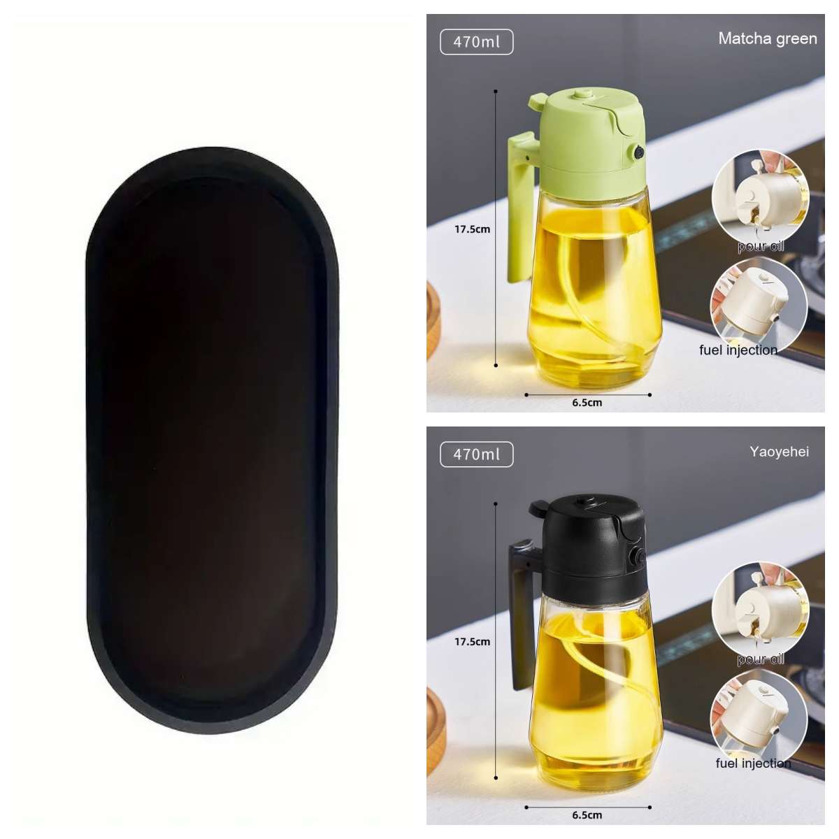 Mom’s 2-in-1 Premium Glass Oil Sprayer & Dispenser Bottle