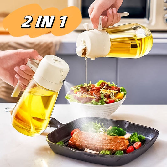 Mom’s 2-in-1 Premium Glass Oil Sprayer & Dispenser Bottle