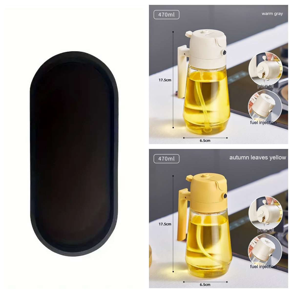 Mom’s 2-in-1 Premium Glass Oil Sprayer & Dispenser Bottle