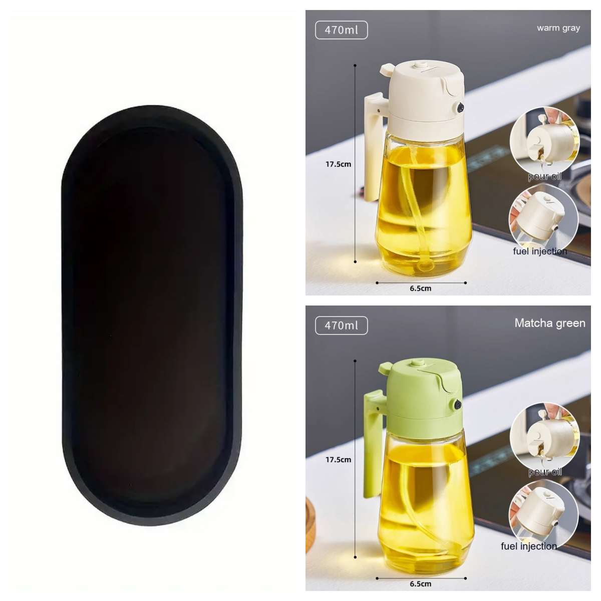 Mom’s 2-in-1 Premium Glass Oil Sprayer & Dispenser Bottle