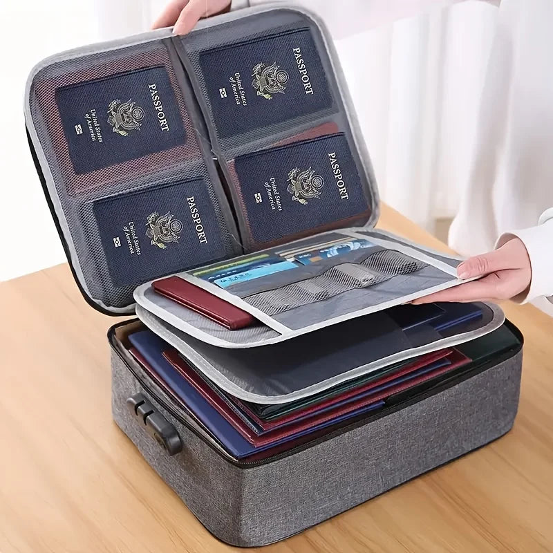 Family Emergency Grab-and-Go Fireproof & Waterproof Document Bag