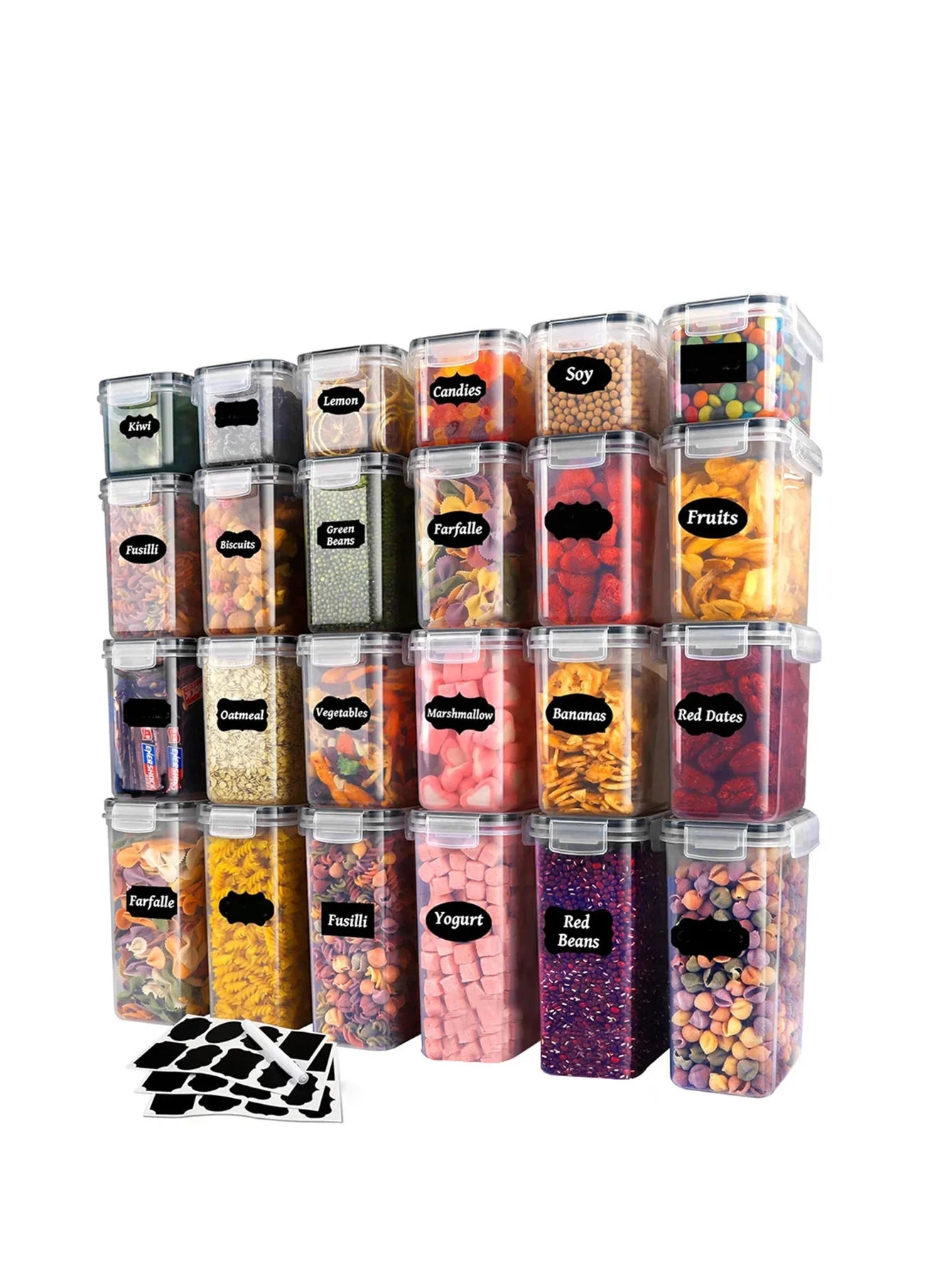 24-Piece Airtight Food Storage Container Set With Lids