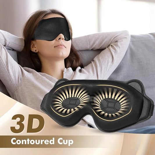 Mom’s Deep-Rest 3D Contoured Weighted Sleep Eye Mask (for Side Sleeper Men & Women)