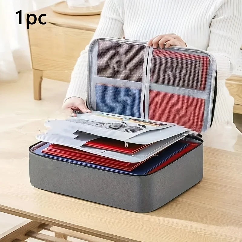 Family Emergency Grab-and-Go Fireproof & Waterproof Document Bag