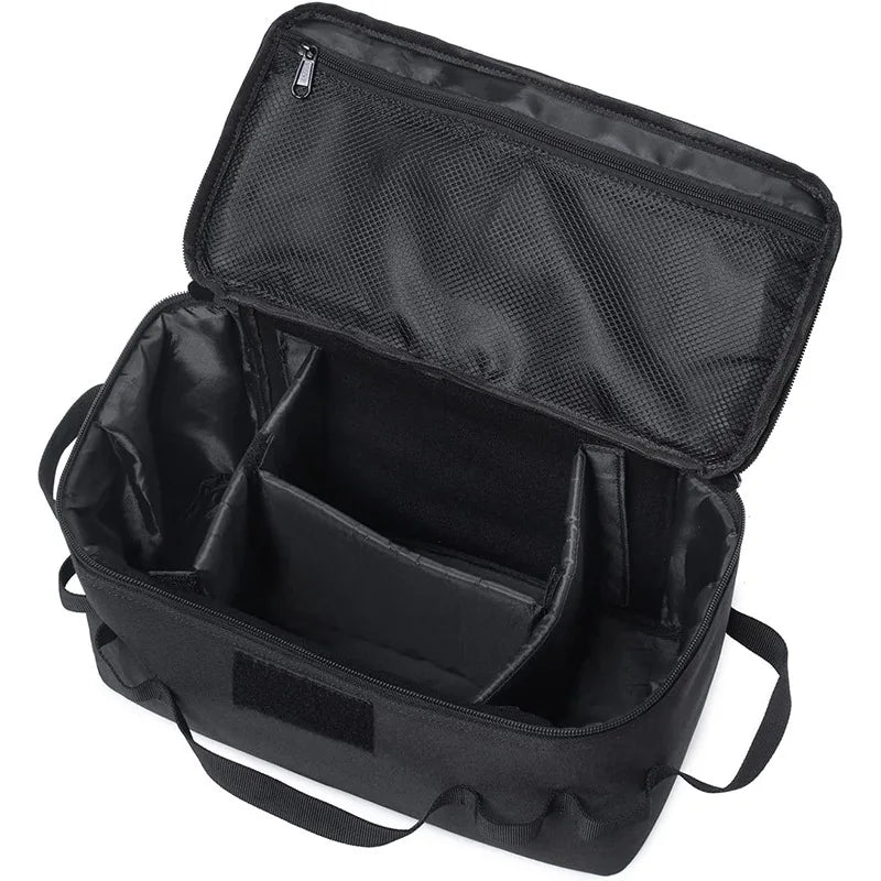 Outdoor Camping Storage Bag Basket Gas Stove Canister Pot Carry Bag Sack Picnic Bag Cookware Utensils Organizer