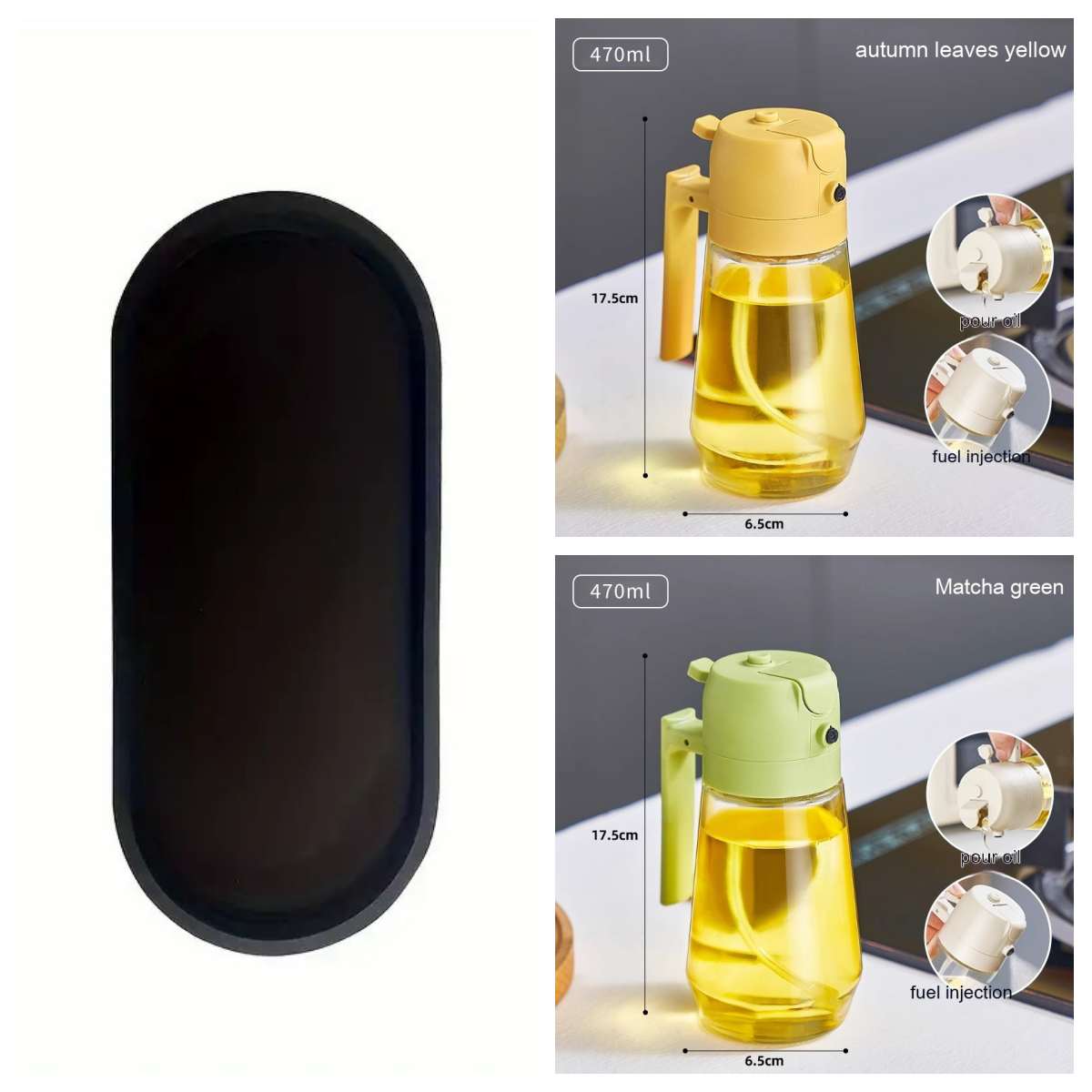 Mom’s 2-in-1 Premium Glass Oil Sprayer & Dispenser Bottle