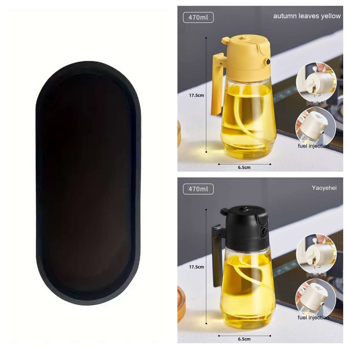 Mom’s 2-in-1 Premium Glass Oil Sprayer & Dispenser Bottle