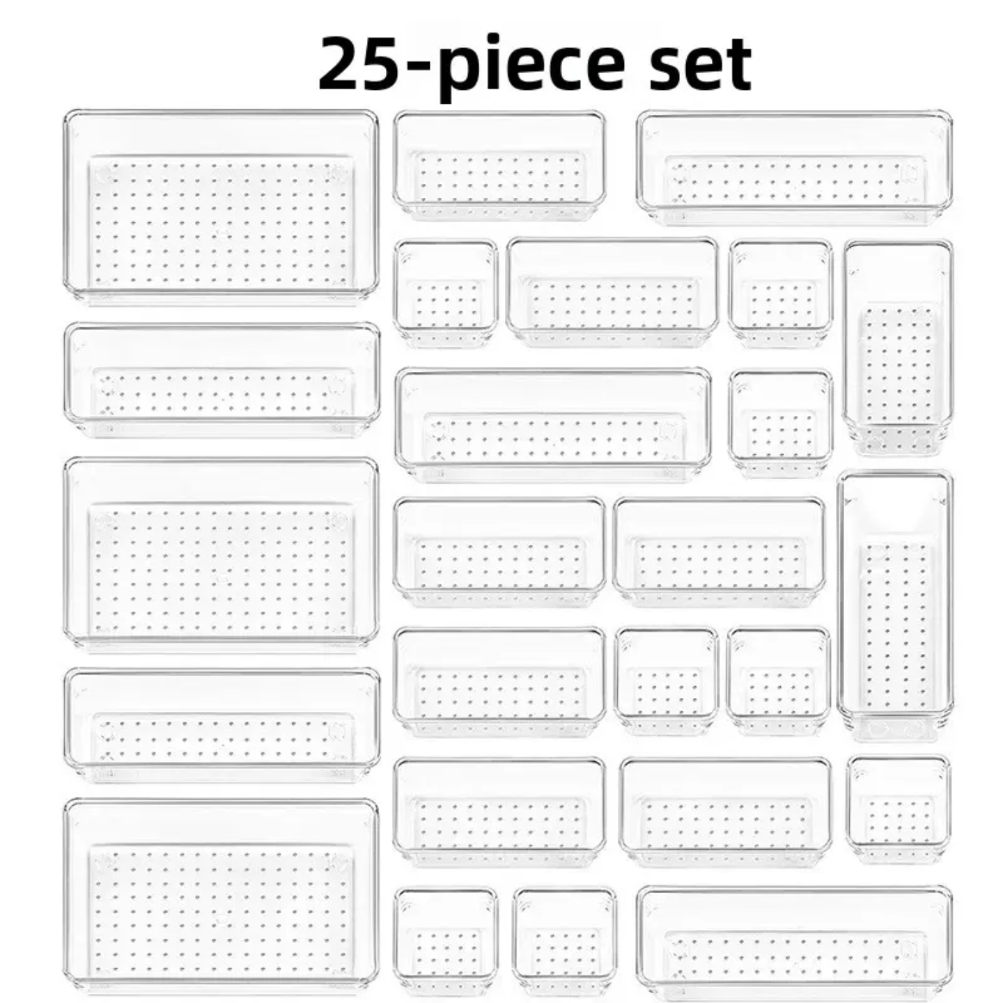 Mom’s Custom 25-Piece Ultra-Clear Drawer Organizer Set